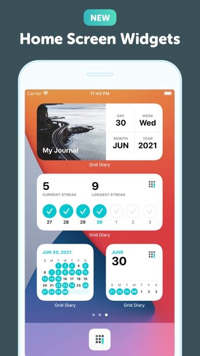 Grid Diary Journal Planner Iphone Wired