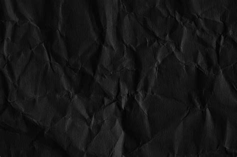 Dark Black Blank Paper Backgrounds Creased Crumpled Surface Old Torn