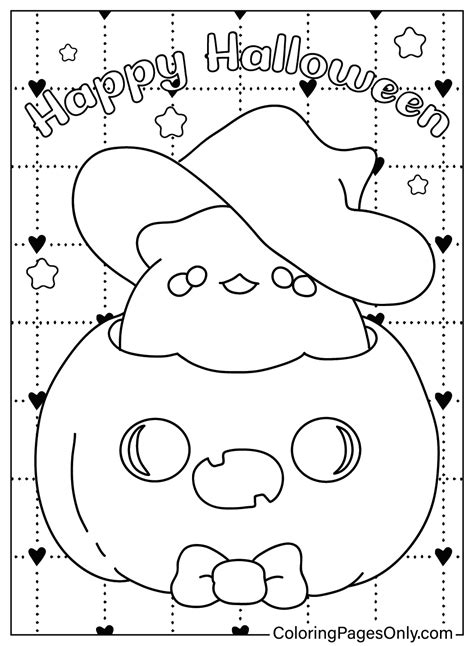 Kawaii Halloween Coloring Pages Free Printable Coloring Pages