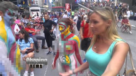 Naked Man In Times Square Youtube