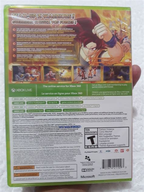 Dragon Ball Z Battle Of Z Xbox 360 Mercado Livre