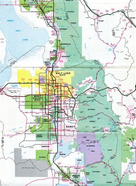 Map Of Utah Cities And Roads