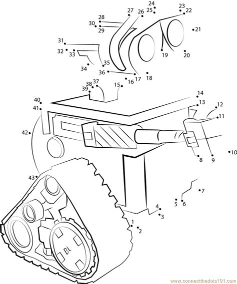 Wall E Dot To Dot Printable Worksheet Connect The Dots