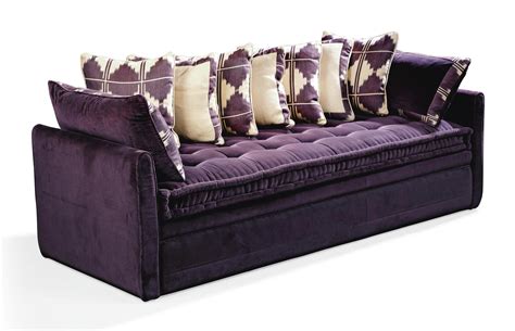 A Modern Italian Aubergine Velvet Upholstered Daybed Designed By