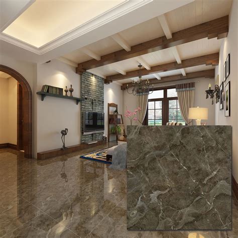Brown 600 X 600mm Polished Ceramic Floor Tile Floor Tile Design