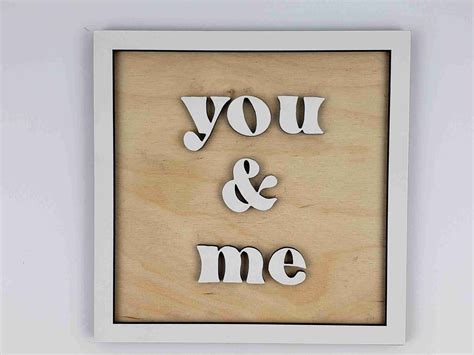 You And Me Wood Wall Sign — Excited Spark Design