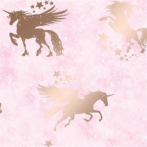 I Love Wallpaper Sparkle Unicorns Iridescent Metallic