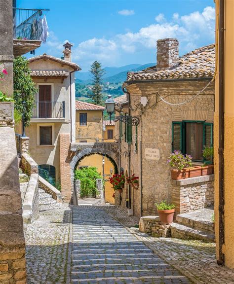 Scenic Sight In Casperia Beautiful Village In Rieti Province Lazio