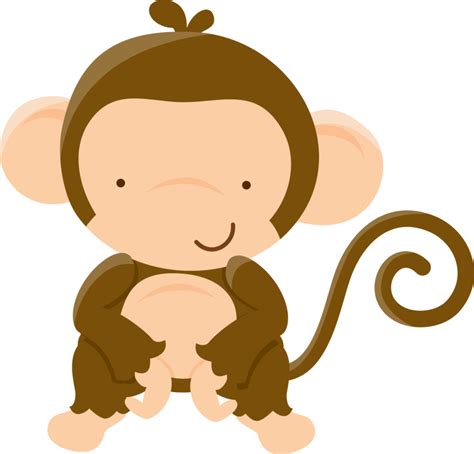 Minus Say Hello Monkey Illustration Baby Jungle Animals Cute