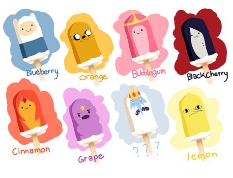 Cute Animated  Of Eight Adventure Time Characters