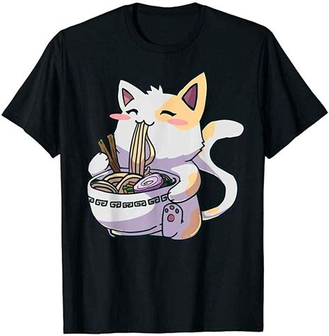 Cat Kwaii T Shirt Graphic Tee For Men Black Xl Amazonde Fashion