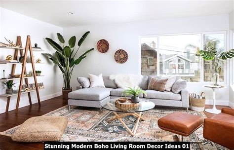 Stunning Modern Boho Living Room Decor Ideas 01 Homyhomee