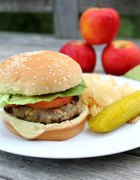 Grilled Apple Turkey Burgers Cooking With Books