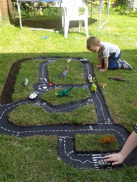 Backyard Race Car Track An Easy Diy Kids Outdoor Play