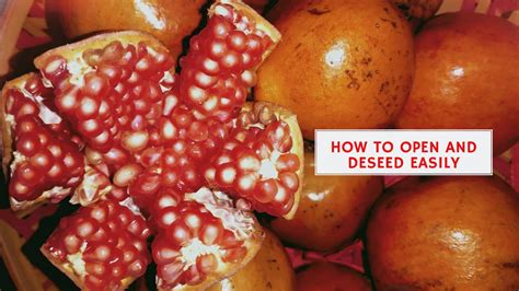 How To Open And Deseed Pomegranate Easily Easy Way To Cut Pomegranate