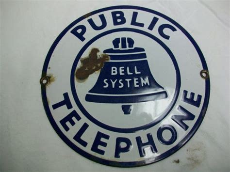 Bell System Public Telephone 7 Porcelain Sign Etsy Porcelain Signs