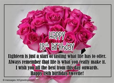 Happy Eighteenth Birthday Quotes 18th Birthday Wishes Messages And