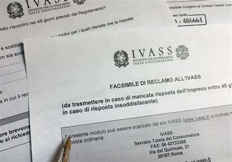 Reclamo Ivass Modulo Termini Allegati E Recapiti