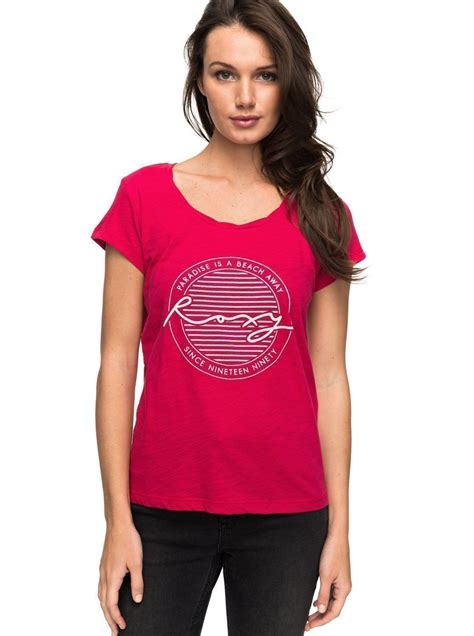 Buy Roxy Bobby Twist Paradise T Shirt Persian Red At Sick Skateboard Shop T Shirts For Women