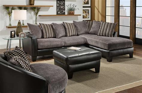 15 The Best Black Leather Sectionals With Ottoman