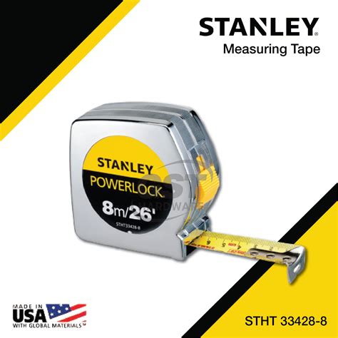 Original Stanley 8m26 Ft Powerlock® Classic Measuring Tape