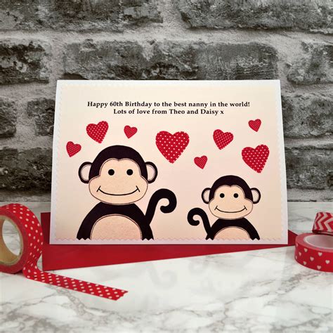 Online shopping for gift cards for new baby from a great selection at gift cards store. 'monkey' Birthday Card From One, Two Or Three Children By Jenny Arnott Cards & Gifts ...