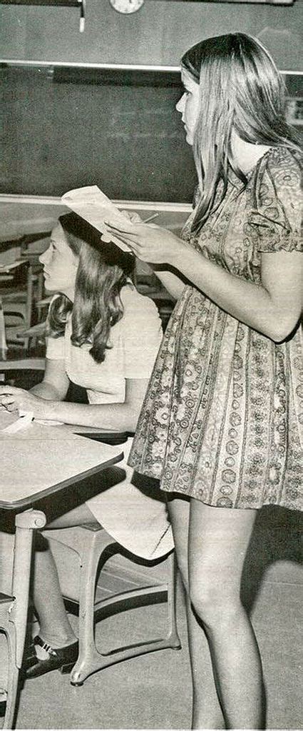 Vintage Everyday Mini Skirts In The Classroom In The Past Mini