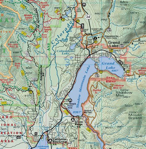 Front Range Trails Colorado Recreation Topo Map Latitude 40° Maps
