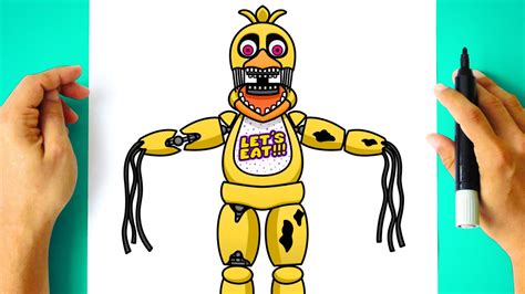 Como DESENHAR A WITHERED CHICA Como DIBUJAR A WITHERED CHICA Five Nights At Freddy S FNAF