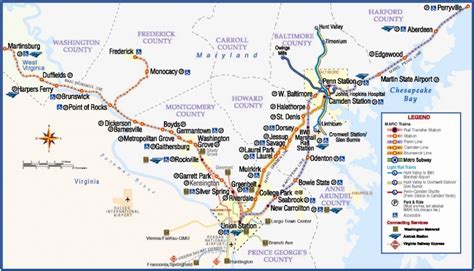 Transit Maps Official Map Marc Commuter Rail Map 2014
