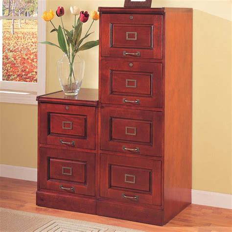Find wood file cabinets to manage your office document, best price and free shipping! Coaster Palmetto Vertical Cherry Office Filing Cabinet ...