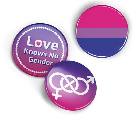 Bisexual Pride Pin Button Set Bisexual Pin Badge Bisexual