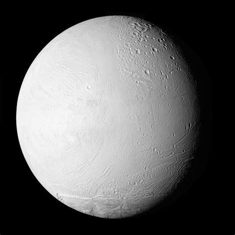 Enceladus - major moon of Saturn Visible light | Saturns moons, Cassini