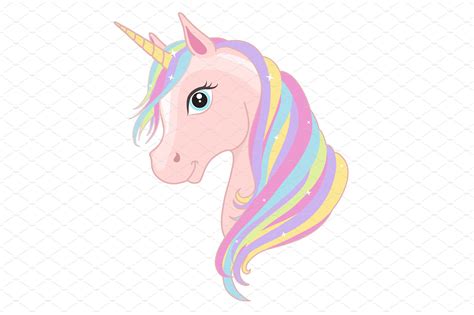 Unicorn Head Magic Sweet Horse By Cheremuha On Creativemarket