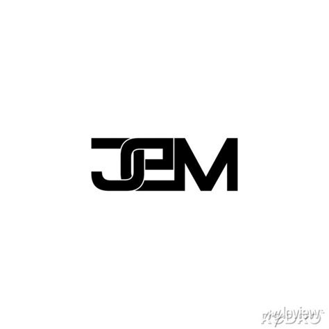 Jem Letter Original Monogram Logo Design Posters For The Wall • Posters Label Style Financial