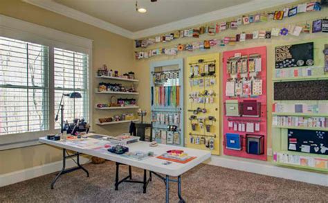 If your space is large enough, this would be a fun design. 15 Ideas in Designing Your Home's Craft Room | Home Design ...