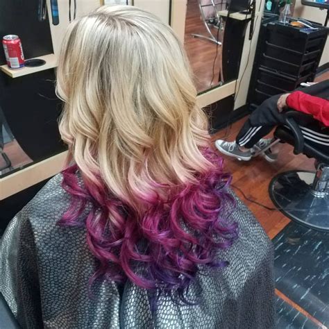Pink Ends Purple Ends Dip Dye Tipped Ends Pink Hair Purple Hair