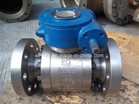 Floating Type Bevel Gear Operated Ball Valve With Flanged Rf Or Bw Ends