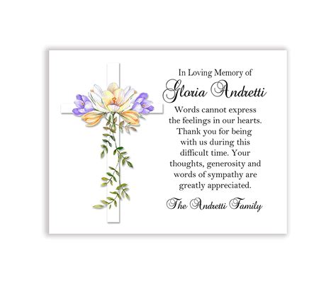Amazon.com: Christian Funeral Thank You and Bereavement Notes - Sympathy Acknowledgement Cards ...