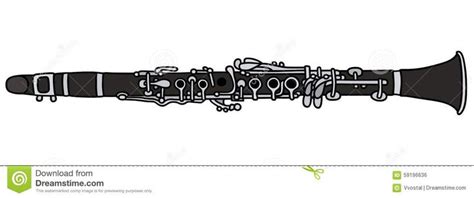 Illustration About Hand Drawing Of A Clarinet Illustration Of Vector