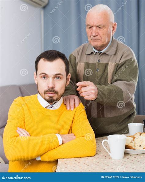Aged Father Teaches His Son Stock Image Image Of Lecture Learn