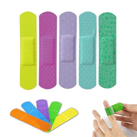120 Neon Adhesive Bands Waterproof Bandages Strip 34 First Aid Kids