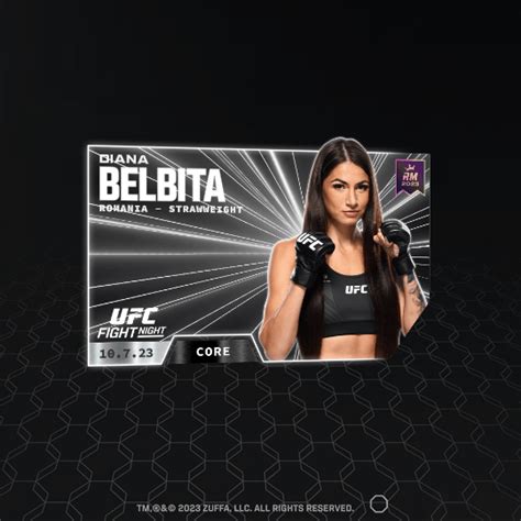 Diana Belbita UFC Fight Night Set CORE NFT For Sale