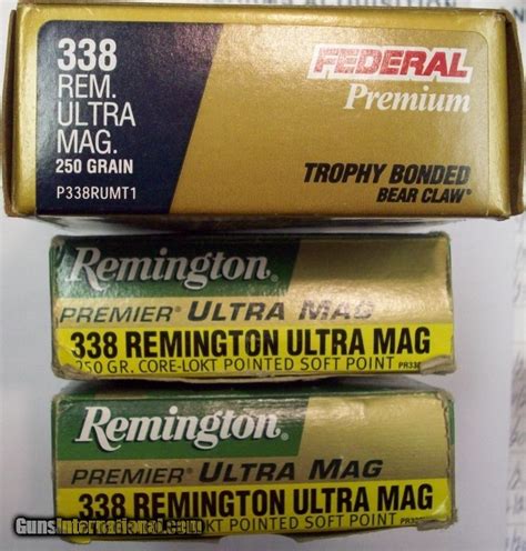 Federal And Remington 338 Rem Ultra Mag Ammo