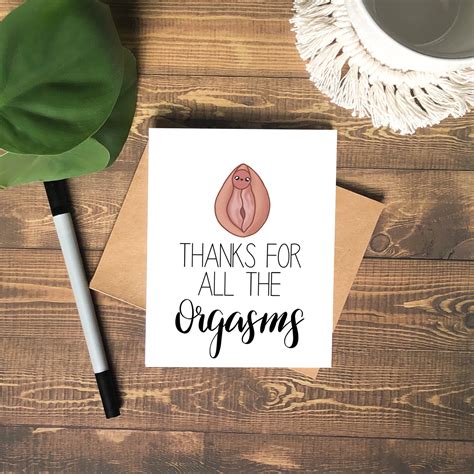 thanks for all the orgasms valentines day card etsy