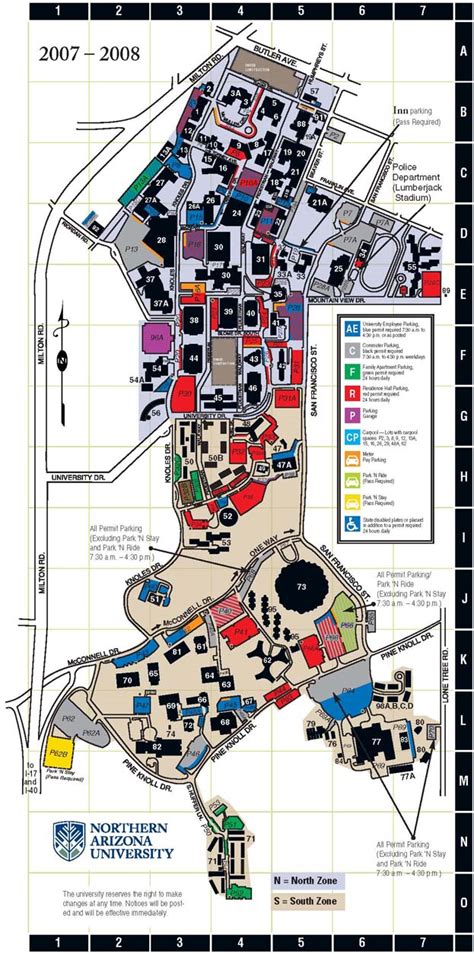 University Of Arizona Campus Map Pdf