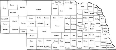 Nebraska County Map With Names