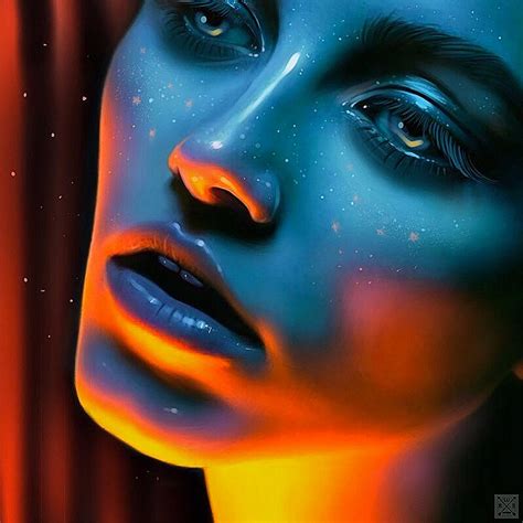 Expressive Female Portraits By Julia Razumova Inspiration Grid Design Inspiration Colour Gel