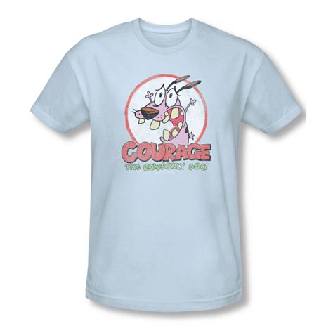 Courage The Cowardly Dog Mens Vintage Courage Slim Fit T Shirt