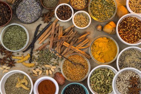 Dried Herbs And Spices Stock Image Image Of Peppercorn 108833469